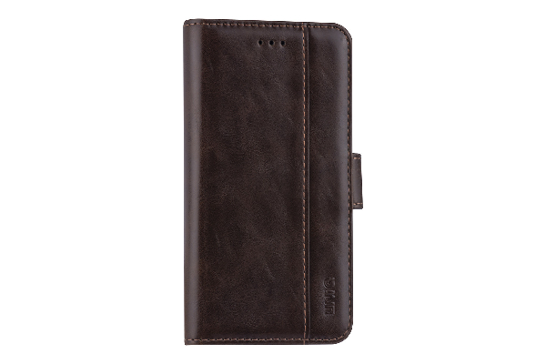 PU läder iPhone 12 mini fodral - mörkbrun 