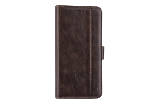  PU läder iPhone 12 Pro Max fodral - mörkbrun 