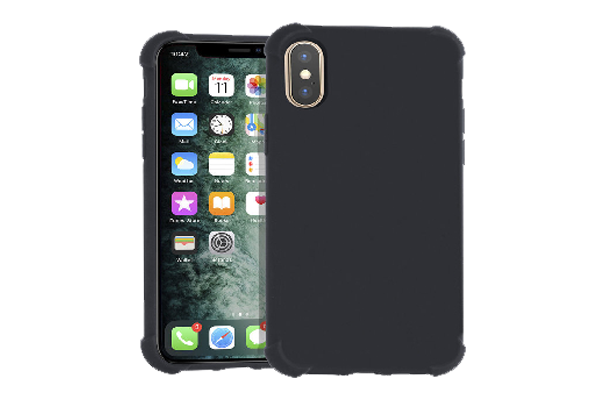 Silikon iPhone X skal - svart