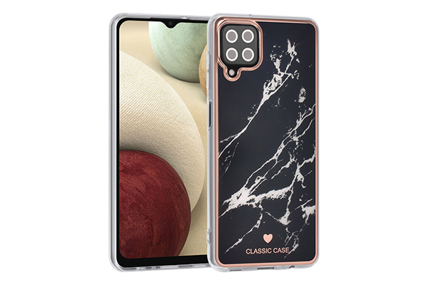 UNIQ Classic Samsung Galaxy A12 skal - Marmor Svart