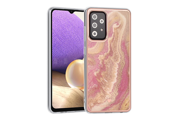 UNIQ Classic Samsung Galaxy A52 Skal - Marmorrosa