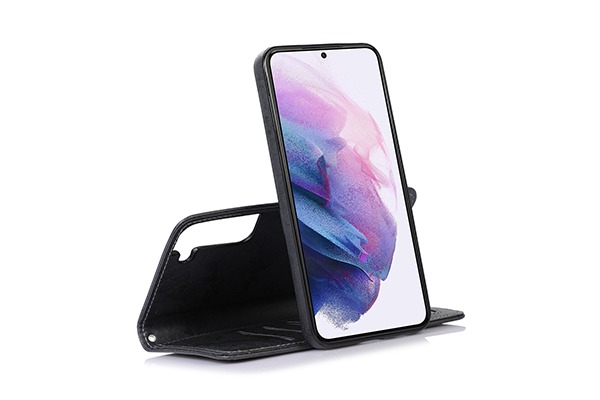Samsung Galaxy S22 Magnetisk Flip Fodral- Svart