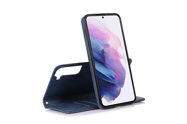 Samsung Galaxy S22 Magnetisk Flip Fodral- Mörkblå